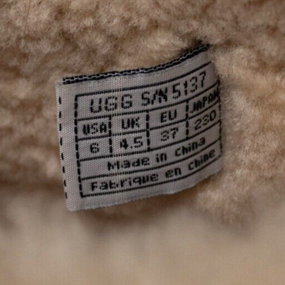 UGG Elijo Leather Sheepskin Boots Shearling Sherpa Mid Calf Warm Size 6 EUC - Picture 7 of 8
